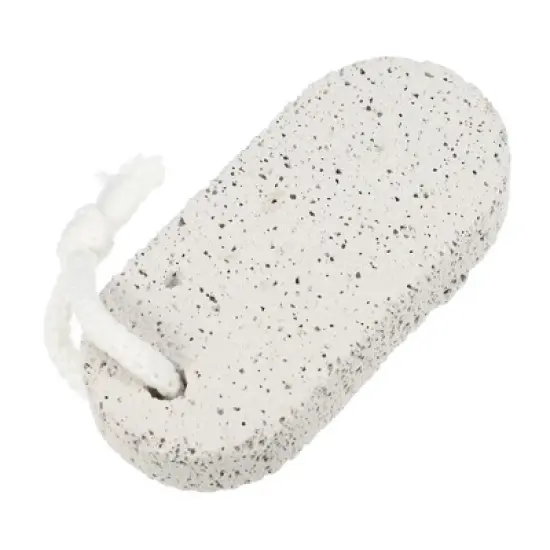 Unique Bargains Fine and Coarse Double Sided Oval Exfoliating Scrub Stone Foot File Gray 2Pcs image {6}