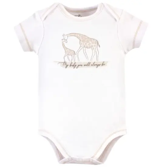Touched by Nature Organic Cotton Bodysuits 5pk, Little Giraffe image {5}