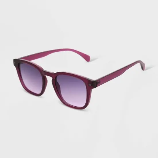 Women's Shiny Plastic Square Sunglasses with Gradient Lenses - Universal Thread&trade; image {1}