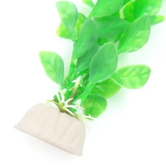 Unique Bargains Aquarium Fish Tank Plastic Artificial Plants Green 3 Pieces image {1}