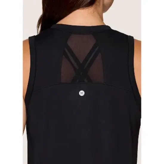 RBX Active Women's Breathable Quick Drying Regular Length Everyday Workout Tank Top with Mesh Insets image {2}