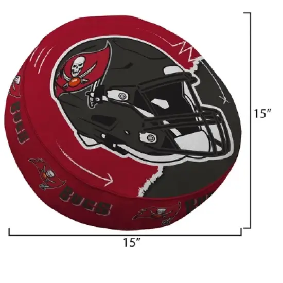 NFL Tampa Bay Buccaneers Split Helmet Circle Plushlete Pillow image {2}