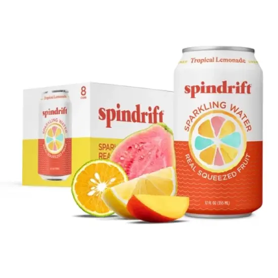 Spindrift Tropical Lemonade Sparkling Water - 8pk/12 fl oz Cans image {6}
