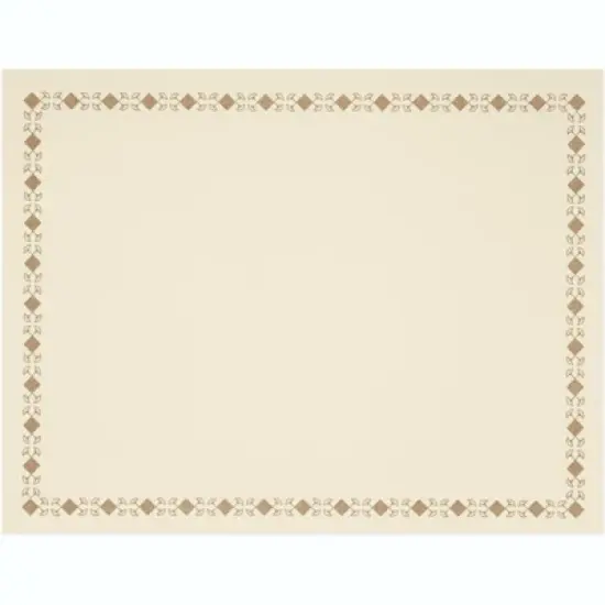 Hamilco Cream Color Vellum Certificate Cardstock Paper with Raised Print Border &ndash; 8 1/2 x 11" 65 lb Cover Card Stock for Printer - 50 Sheets image {2}