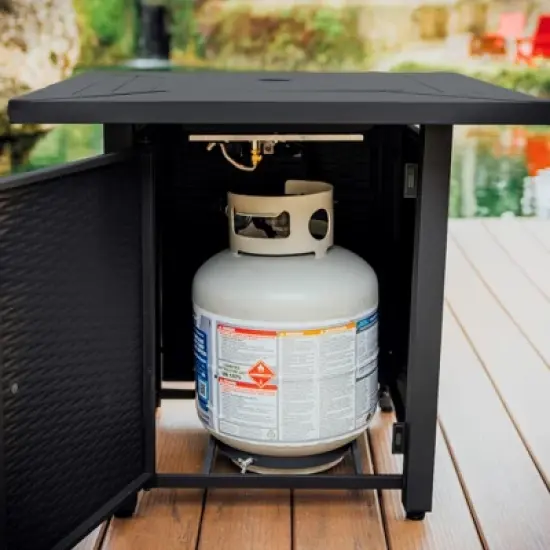 Nestl 28" Wicker Rattan Fire Pit Table image {5}