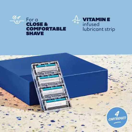 Dollar Shave Club 6-Blade Razor Refill - Compatible with 4 and 6 Blade Handles - 4ct - Trial Size image {8}