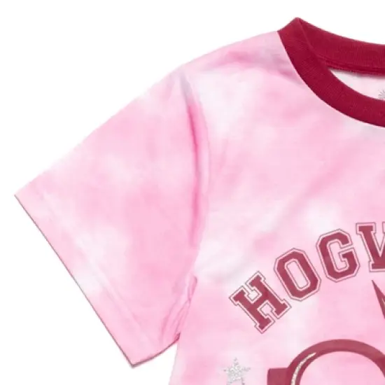 Harry Potter Pajama Shirt and Pants Sleep Set Tie Dye Pink  image {4}