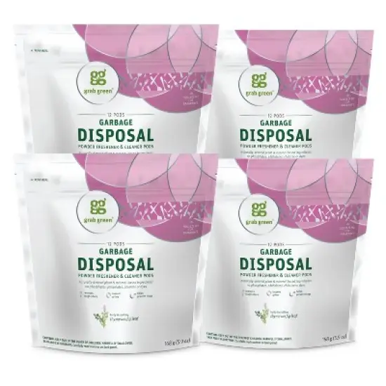 Grab Green Garbage Disposal Freshener & Cleaner Pods, Thyme with Fig Leaf Scent image {5}