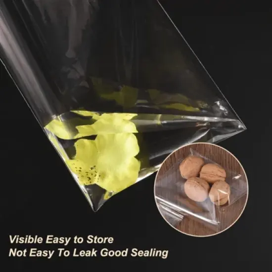 Unique Bargains Self-Sealing Water Resistant Cello Poly Bags for Packing Cookies 1000 Pcs image {3}