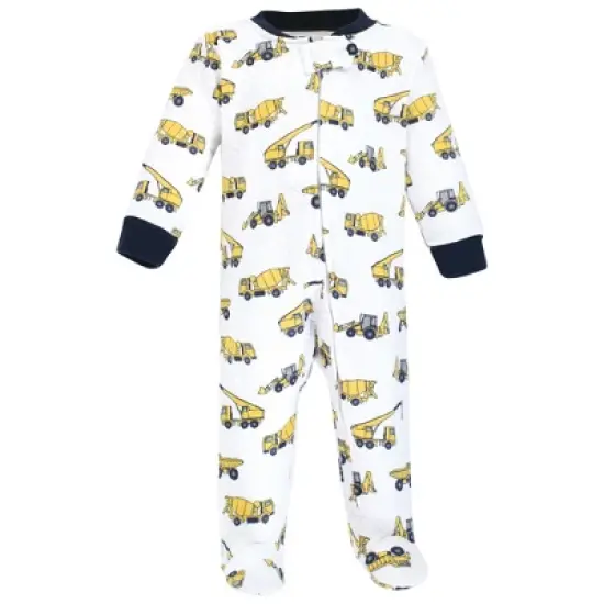 Hudson Baby Infant Boy Premium Quilted Zipper Sleep and Play, Construction image {2}