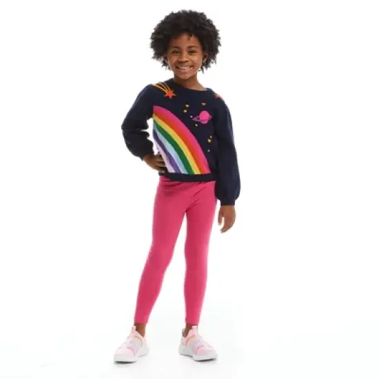 Andy & Evan  Toddler  Girls Rainbow Space Sweater Set image {1}