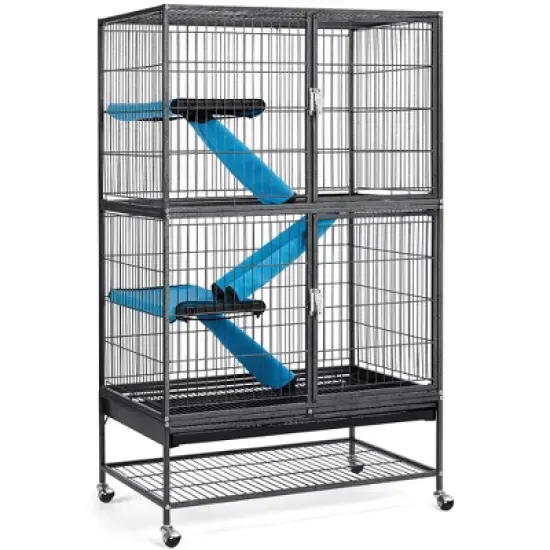 Yaheetech 54in 2-Story Removable Ramp & Platform Small Pet Cage image {8}