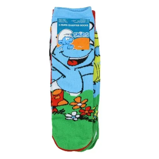 The Smurfs Women's Character Designs 5-Pack Ankle Socks Multicolored image {6}