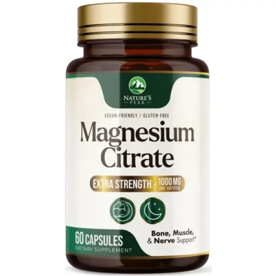 Magnesium Citrate 1000mg Capsules - Extra Strength Magnesium Supplement - 60 Count;120 Count;180 Count;240 Count image {12}