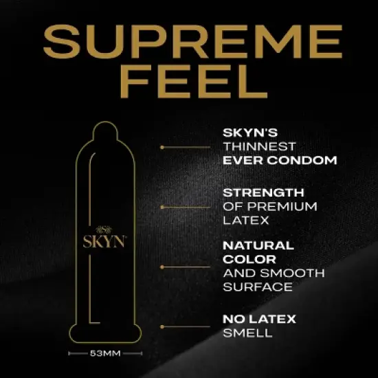 SKYN Supreme Non-Latex Lubricated Condoms - 10ct image {13}