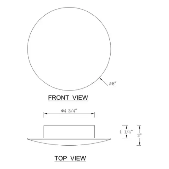 C Cattleya 2-pack 8 in. Black Aluminum Round Disc LED Indoor Outdoor Wall Lantern Sconce image {8}