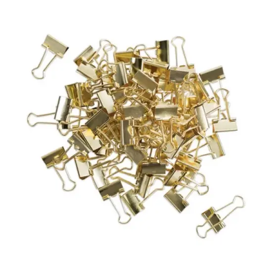 U Brands Binder Clips, Small, Gold, 72/Pack image {4}