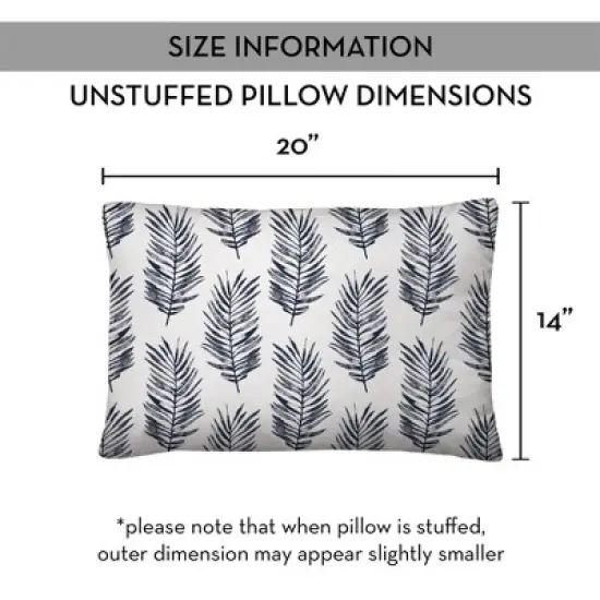Creative Products Blue Fern Pattern 14x20 Indoor / Outdoor Pillow image {8}