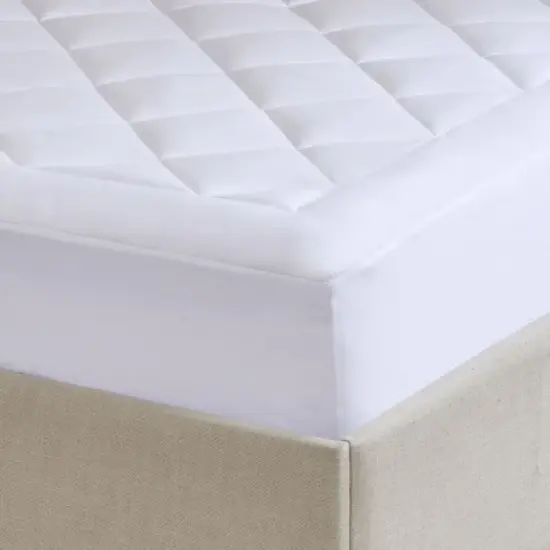 INFURNIC Mattresses Deep Pocket Waterproof Mattress Pad with Moisture-Wicking Features, Classic Quilting for Healthier Sleep, White, 75"*39"*0.8" image {2}