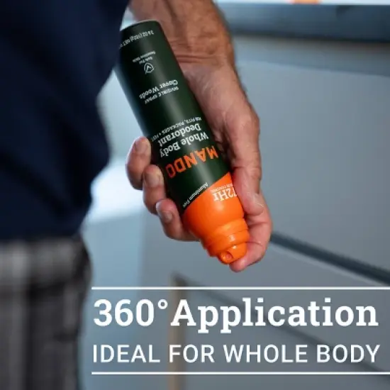Mando Whole Body Men's Invisible Spray Deodorant Clover Woods - Aluminum-Free 3.6oz image {8}