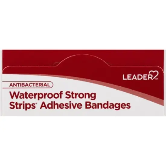 Leader Antibacterial Waterproof Strong Strips All One Size Adhesive Bandages 20 ea image {6}