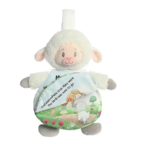 ebba Small Mary Had A Little Lamb Story Pals Educational Baby Stuffed Animal White 9" image {5}