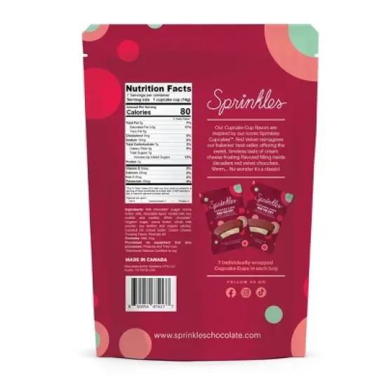 Sprinkles Chocolate Red Velvet Cups &ndash; 3.45oz image {1}