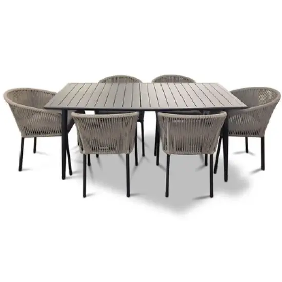 Courtyard Casual Osborne Black Aluminum Outdoor Dining Chairs, 2 pc set with Cushions image {7}