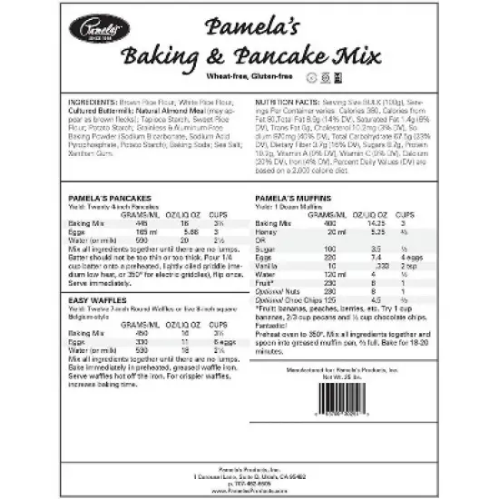 Pamela's Baking & Pancake Mix, 25 LB image {2}