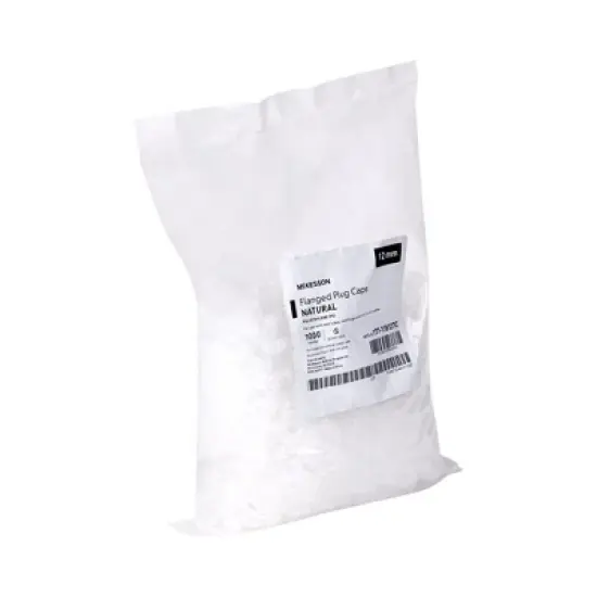 McKesson Tube Closure Flanged Plug Cap Natural Polyethylene 177-118127C 1000 per Bag image {1}