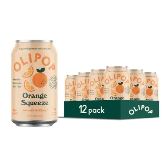 OLIPOP Orange Squeeze Soda - 12ct/12 fl oz Cans image {7}