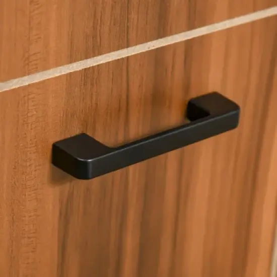 HOMCOM Retro Wine Cabinet for 6 Bottles, Wine Rack Sideboard Serving Bar with Glass Holders and 1 Drawer, Brown image {5}