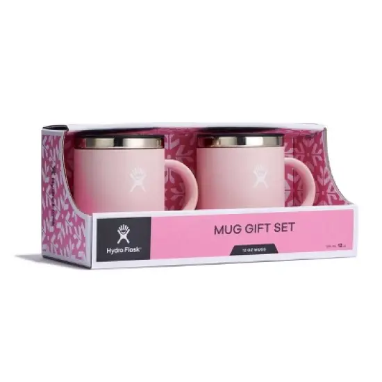 Hydro Flask 2pc Coffee Mug Set Trillium: 12oz Vacuum-Insulated Stainless Steel Travel Mugs with Lids, Pink image {5}
