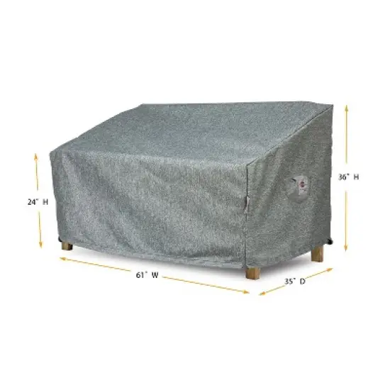 Summerset Shield Platinum 3-Layer Water Resistant Outdoor Loveseat Cover, Grey Melange image {1}