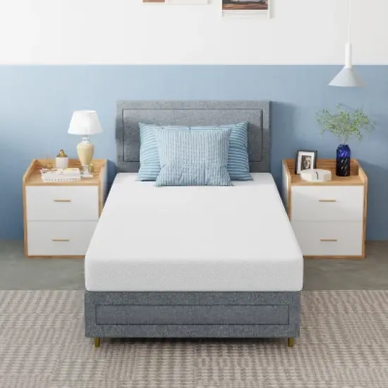 FDW 6 Inch Bamboo Charcoal Gel Memory Foam Mattress,Green Tea Memory Foam Mattress with More Convenient Box Packaging,CertiPUR-US Certified image {1}