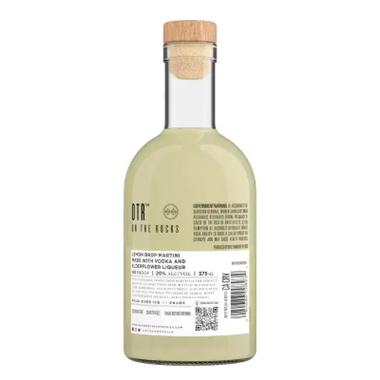 On The Rocks Lemon Drop Martini Cocktail - 375ml Bottle image {3}