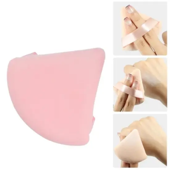 Unique Bargains Soft Triangle Puff Loose Powder Blender Beauty Makeup Tool Short Plush 6 Pcs image {2}