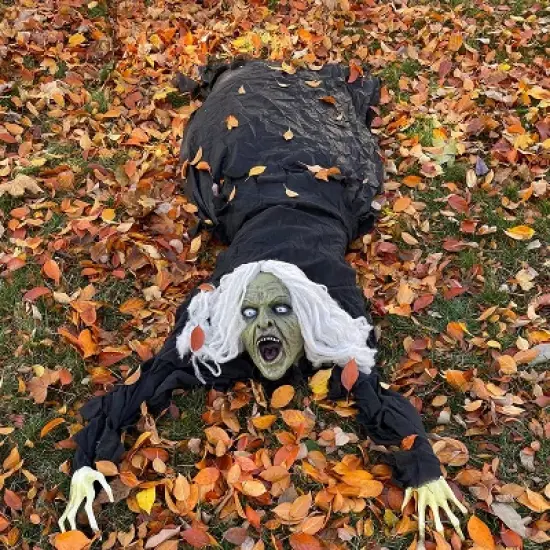 Joyfy Halloween Zombie Groundbreaker Props, Halloween Decoration Scary Zombies Lawn Yard Garden Patio Outdoor Decor with Glowing Eyes and Sound image {8}