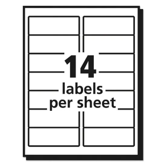 Avery Clear Easy Peel Mailing Labels Inkjet 1 1/3 x 4 140/Pack 18662 image {3}