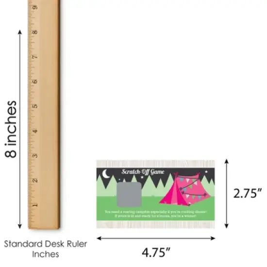 Big Dot of Happiness Let's Go Glamping - Camp Glamp Party or Birthday Party Game Scratch Off Cards - 22 Count image {4}
