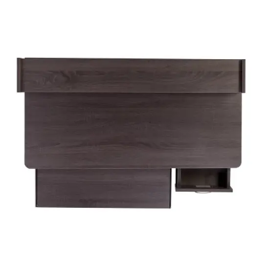 Essential Wood Computer Desk with Hutch - Onespace image {10}