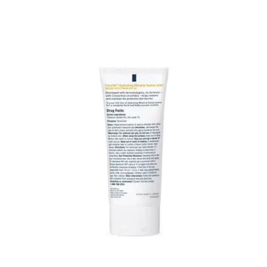 CeraVe Hydrating 100% Mineral Sunscreen for Face - SPF 50 - 2.5 fl oz image {5}