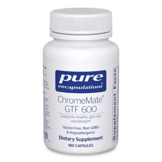 Pure Encapsulations ChromeMate GTF 600 - Supplement for Metabolism and Lean Muscle* - 180 Capsules image {8}
