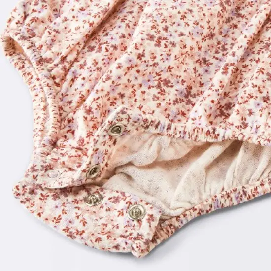 Baby Girls' Floral Smocked Romper - Cloud Island&trade; Pink image {3}