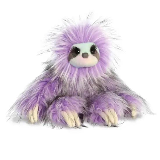 Aurora Large Amethyst Sloth Luxe Boutique Exquisite Stuffed Animal 14" image {1}