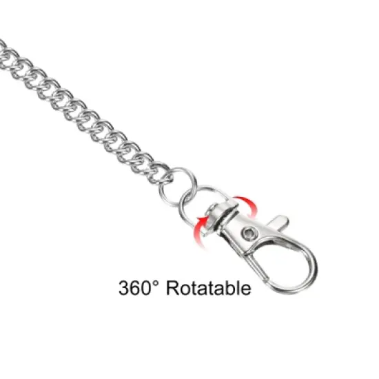 Unique Bargains Detachable Metal Smooth Convenient Keychain Lanyard with Clasps image {2}