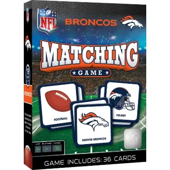 MasterPieces Officially Licensed NFL Denver Broncos Matching Game for Kids and Families image {1}
