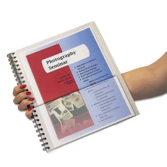 C-Line Eight-Pocket Portfolio with Security Flap Polypropylene 8 1/2 x 11 Black 32881 image {2}