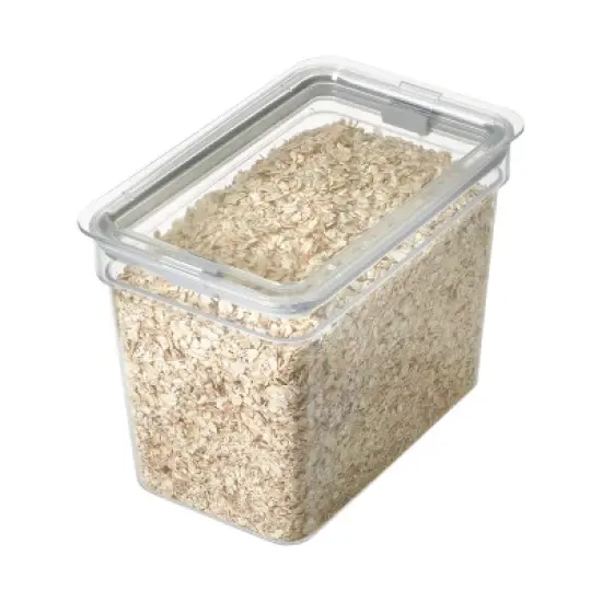 iDESIGN Medium Tall Dry Goods Storage Bin The Fresh Collection Clear Bin: Plastic Kitchen Cabinet Organizer, 6"x8"x5" image {1}