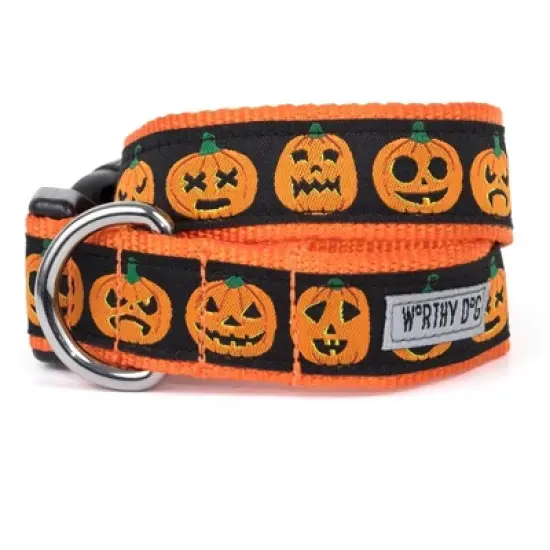The Worthy Dog Jack-O-Lantern Dog Collar image {1}